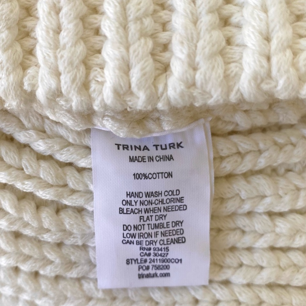 Trina Turk NWT Bellanca Bubble Sleeve Sweater White Knit, Size M - Picture 7 of 8